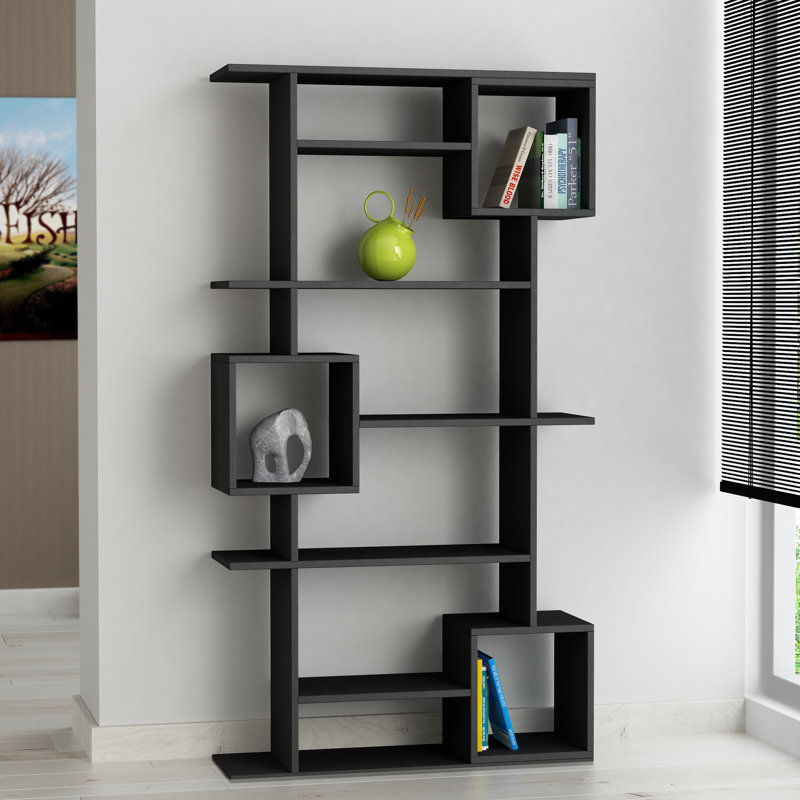 Wrought Studio Hillary Modern Geometric Bookcase & Reviews Wayfair